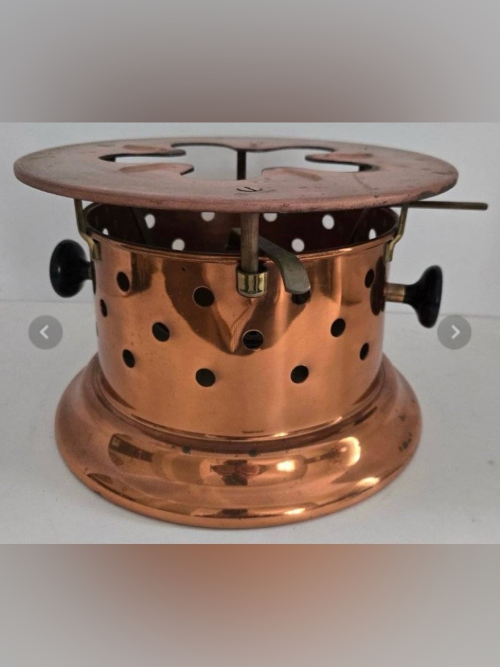Copper Tabletop Spirit Stove Warmer
